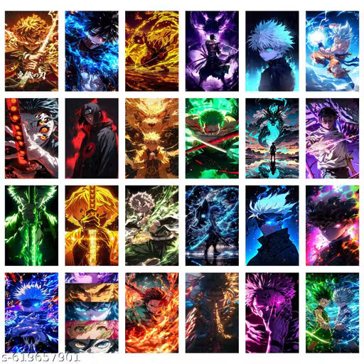 Aesthetic Anime Collage Kit Wall Posters Collections | Set of 24 - Small