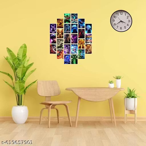 Aesthetic Anime Collage Kit Wall Posters Collections | Set of 24 - Small