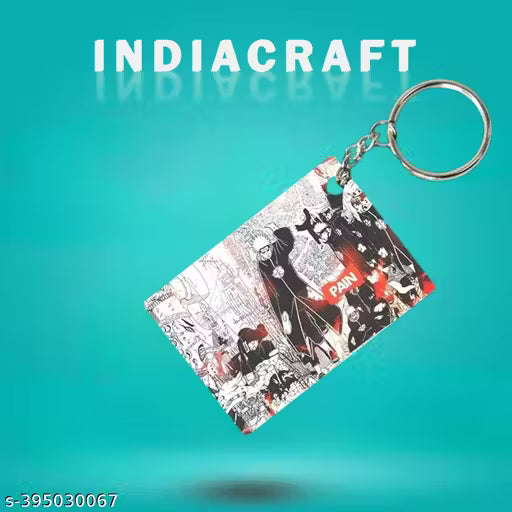 (Pack of 4) Mix Anime Printed Keychain For Bike, Scotty, Car, Acrylic Keyholder