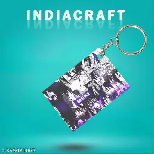 (Pack of 4) Mix Anime Printed Keychain For Bike, Scotty, Car, Acrylic Keyholder