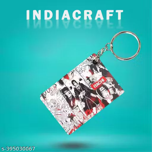 (Pack of 4) Mix Anime Printed Keychain For Bike, Scotty, Car, Acrylic Keyholder