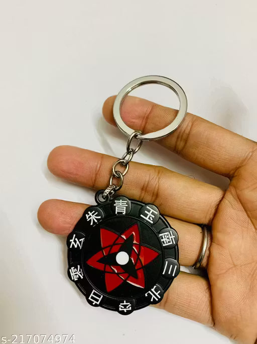 Sasuke Uchiha, Anime Character Naruto revolving metal keychain for cars and bikes